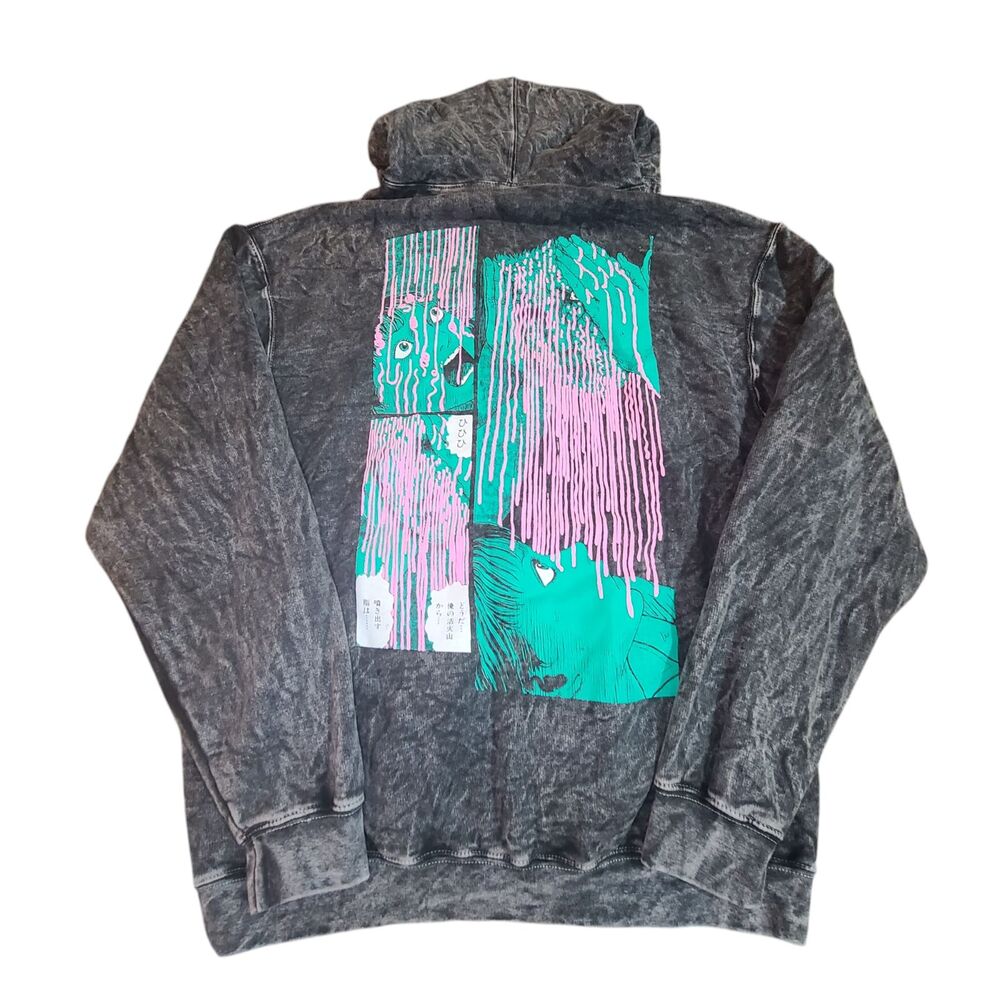 Junji Ito Glyceride Dark Wash Hoodie Medium Crunchyroll Ripple Junction